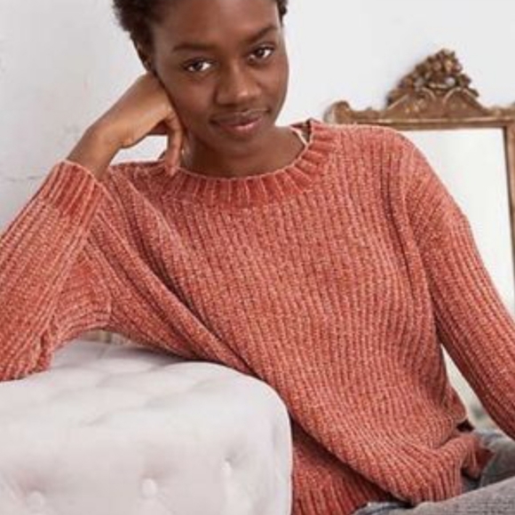 Aerie Chenille Shine Gray Knit Sweater (size S) - Picture 6 of 6